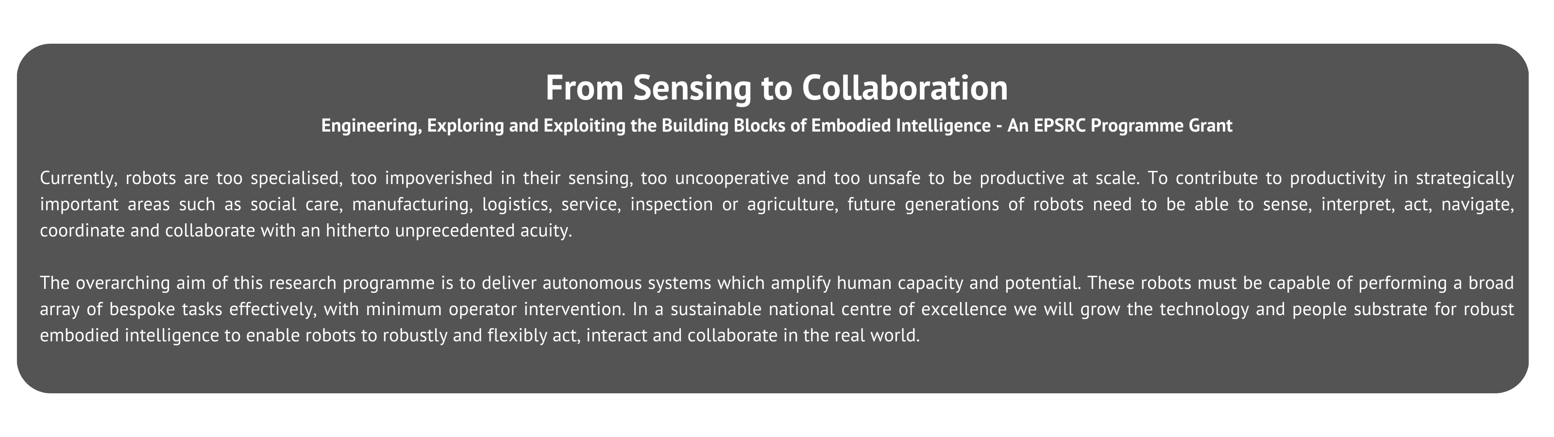 from sensing to collaboration 